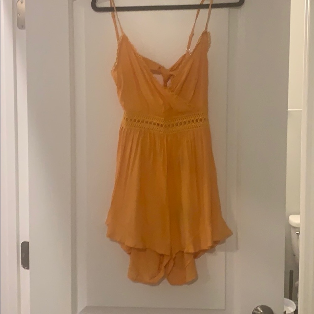 NWT Zaful Orange Romper